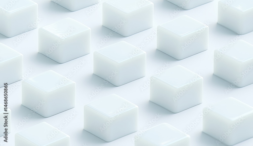 Obraz premium Light-blue cubes in a repeating pattern