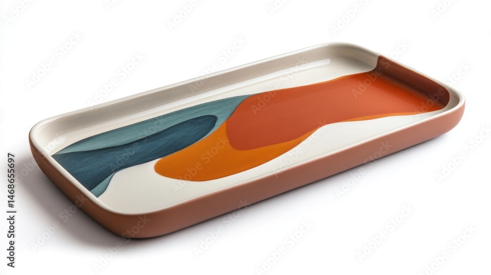 Rectangular serving tray with abstract design Rectangular serving tray with abstract design