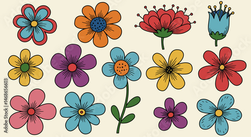 seamless pattern with flowers