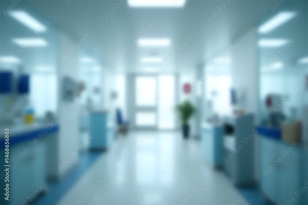 Fototapeta premium Abstract blur hospital and clinic interior for background