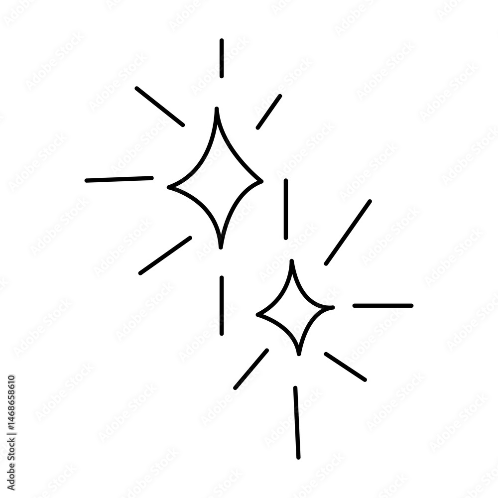 Fototapeta premium star doodle transparent background