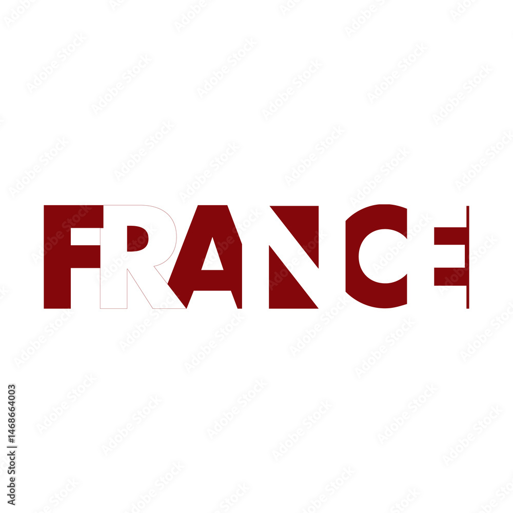 Modern France Typography Logo with Minimalist French Style Elements
Modern France Typography Logo with Minimalist French Style Elements