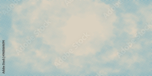 retro sky pattern on old paper texture. raster halftone vintage clouds. vector illustration