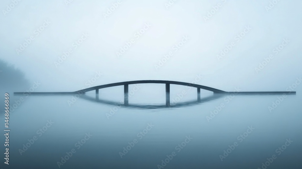 Obraz premium Misty Bridge Reflection
