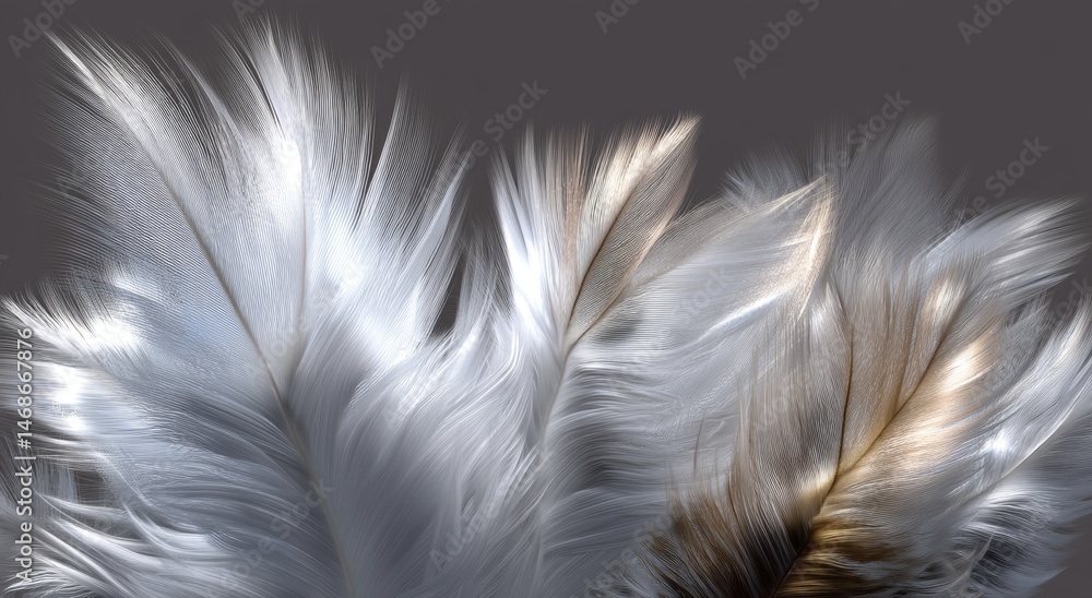Fototapeta premium Delicate Feathers in Soft Shades