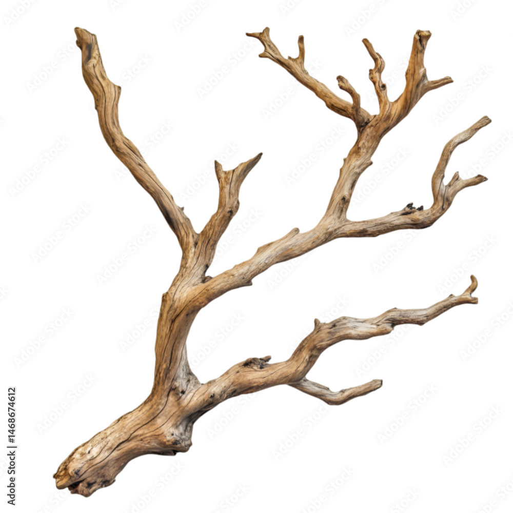 Dried tree branch isolated on black background nature art decor Dried tree branch isolated on black background nature art decor