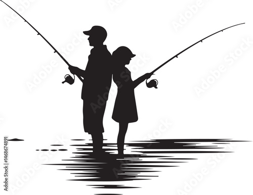 Fisherman Casting Line Silhouette

Big Catch – Fish on Hook Vector

Boat Fishing Adventure Silhouette Scene

Spearfisher in Action Silhouette Art

Lake Fishing Moment Vector Design