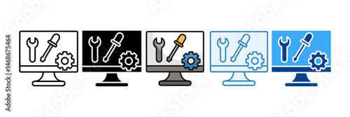 Maintainability Icon Set Multiple Style Collection