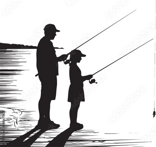 Fisherman Casting Line Silhouette

Big Catch – Fish on Hook Vector

Boat Fishing Adventure Silhouette Scene

Spearfisher in Action Silhouette Art

Lake Fishing Moment Vector Design