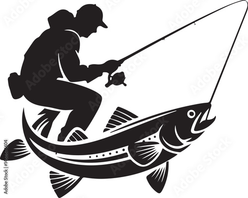 Fisherman Casting Line Silhouette

Big Catch – Fish on Hook Vector

Boat Fishing Adventure Silhouette Scene

Spearfisher in Action Silhouette Art

Lake Fishing Moment Vector Design