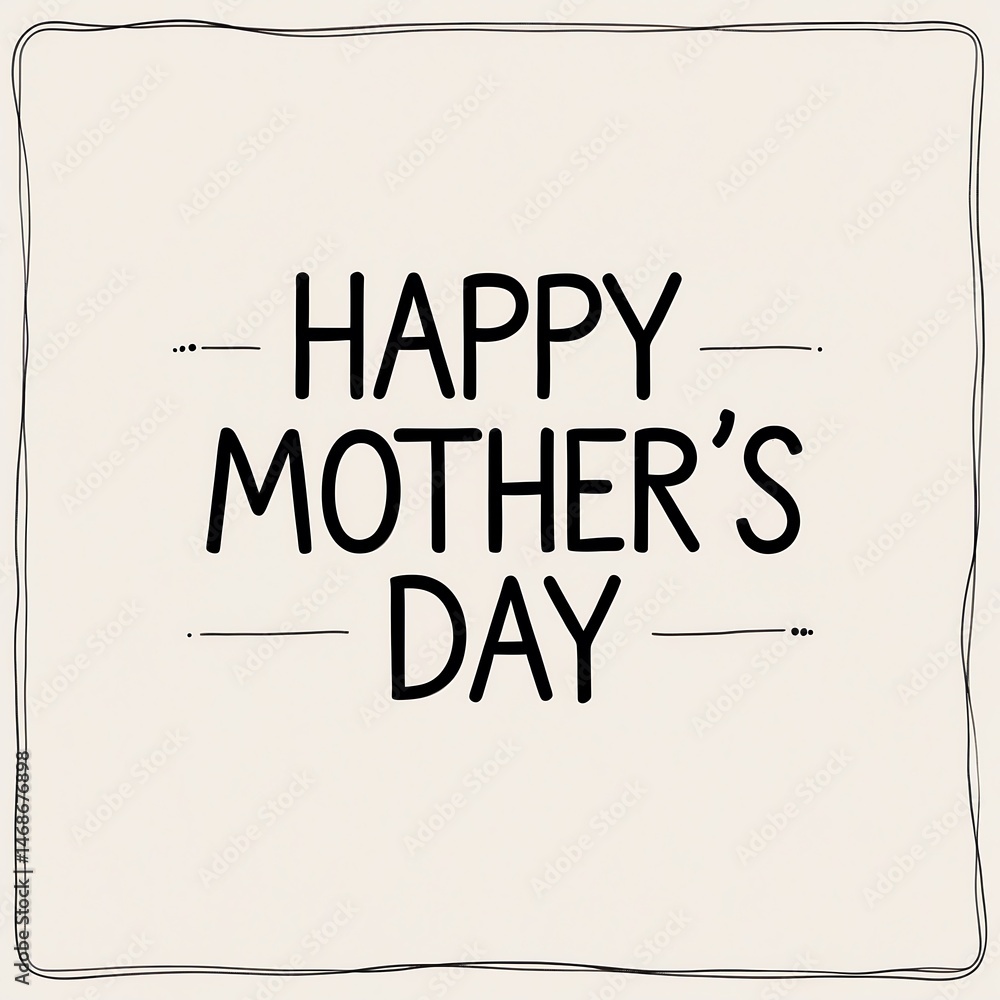 Fototapeta premium Happy Mother's Day A heartfelt greeting card design