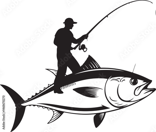 Fisherman Casting Line Silhouette

Big Catch – Fish on Hook Vector

Boat Fishing Adventure Silhouette Scene

Spearfisher in Action Silhouette Art

Lake Fishing Moment Vector Design