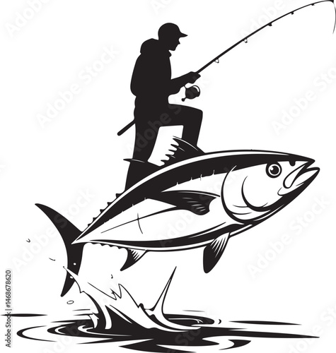 Fisherman Casting Line Silhouette

Big Catch – Fish on Hook Vector

Boat Fishing Adventure Silhouette Scene

Spearfisher in Action Silhouette Art

Lake Fishing Moment Vector Design
