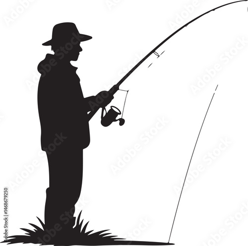 Fisherman Casting Line Silhouette

Big Catch – Fish on Hook Vector

Boat Fishing Adventure Silhouette Scene

Spearfisher in Action Silhouette Art

Lake Fishing Moment Vector Design