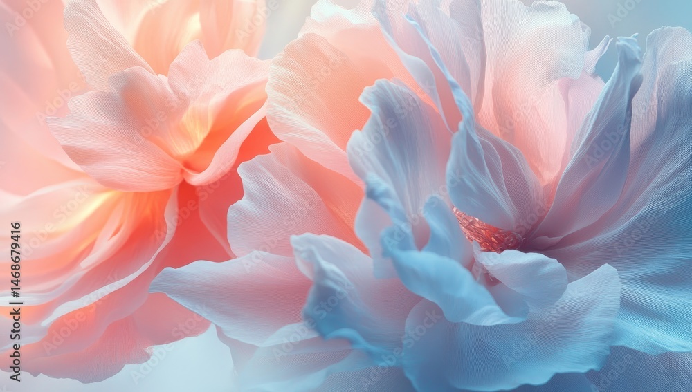 Soft, pastel-colored flower blossoms Soft, pastel-colored flower blossoms