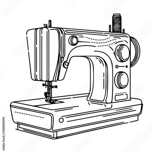 sewing machine vector illustration
