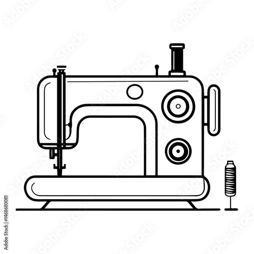 sewing machine isolated on white