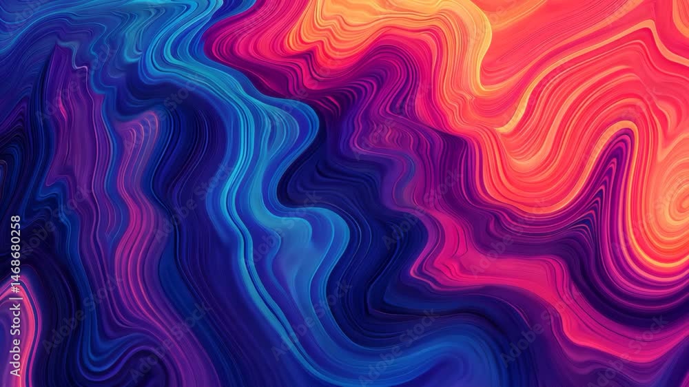 Abstract Wavy Gradient Background Texture in Blue Purple Orange and Pink Colors for Modern Designs and Digital Artworks with Smooth Fluid Shapes Abstract Wavy Gradient Background Texture in Blue Purple Orange and Pink Colors for Modern Designs and Digital Artworks with Smooth Fluid Shapes