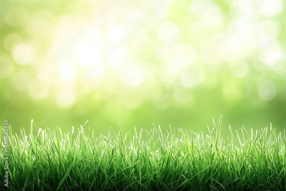 Fresh vibrant green grass, sunlight bokeh background Fresh vibrant green grass, sunlight bokeh background