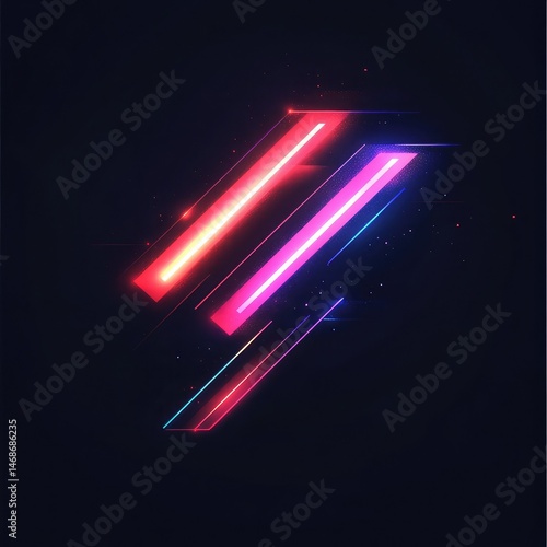 Abstract colorful vector background glowing with light and motion lines