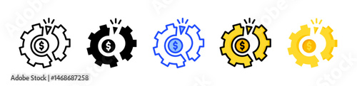 Disruption Icon Collection With Multiple Styles