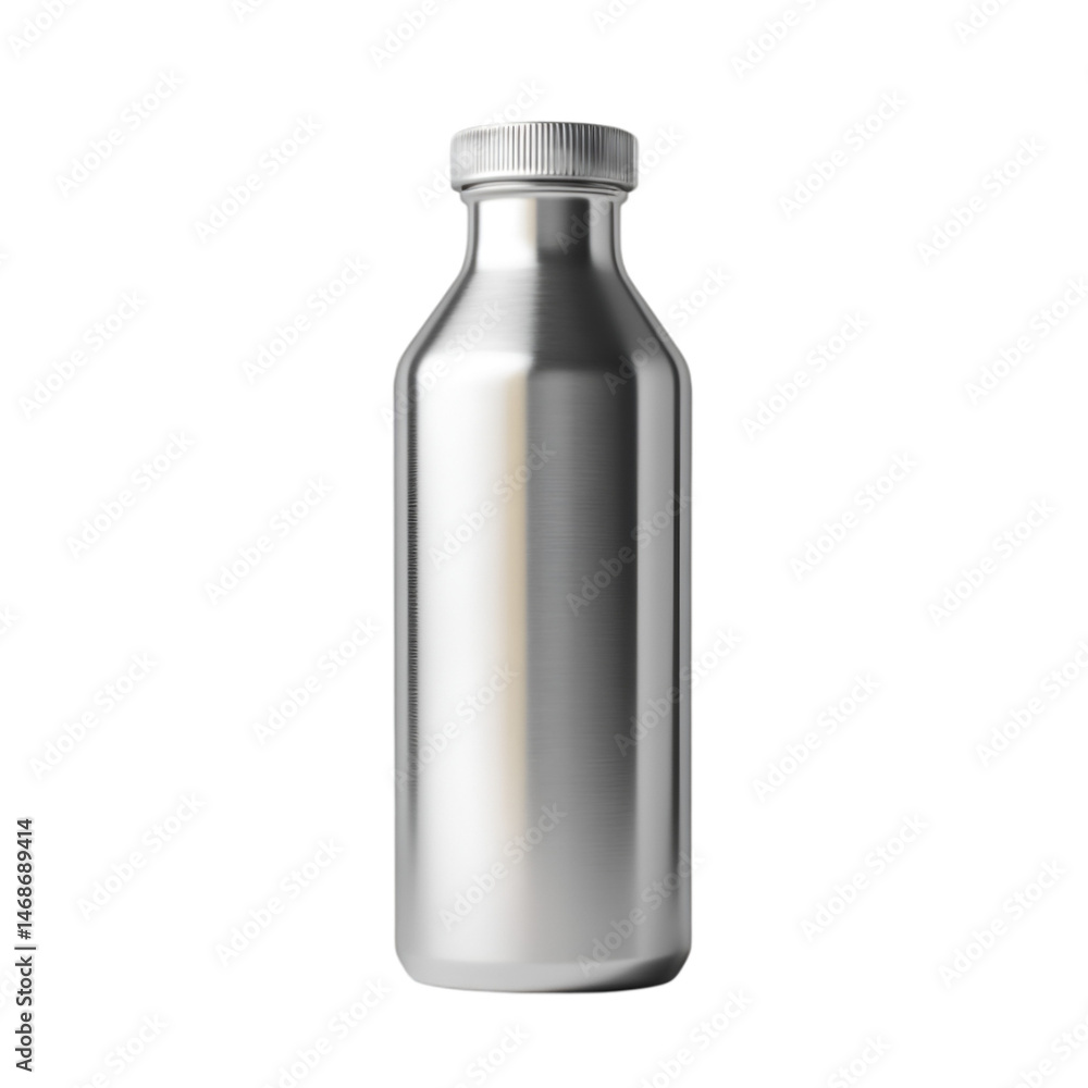 Sleek Silver Bottle Modern Design Minimalist Style Sleek Silver Bottle Modern Design Minimalist Style