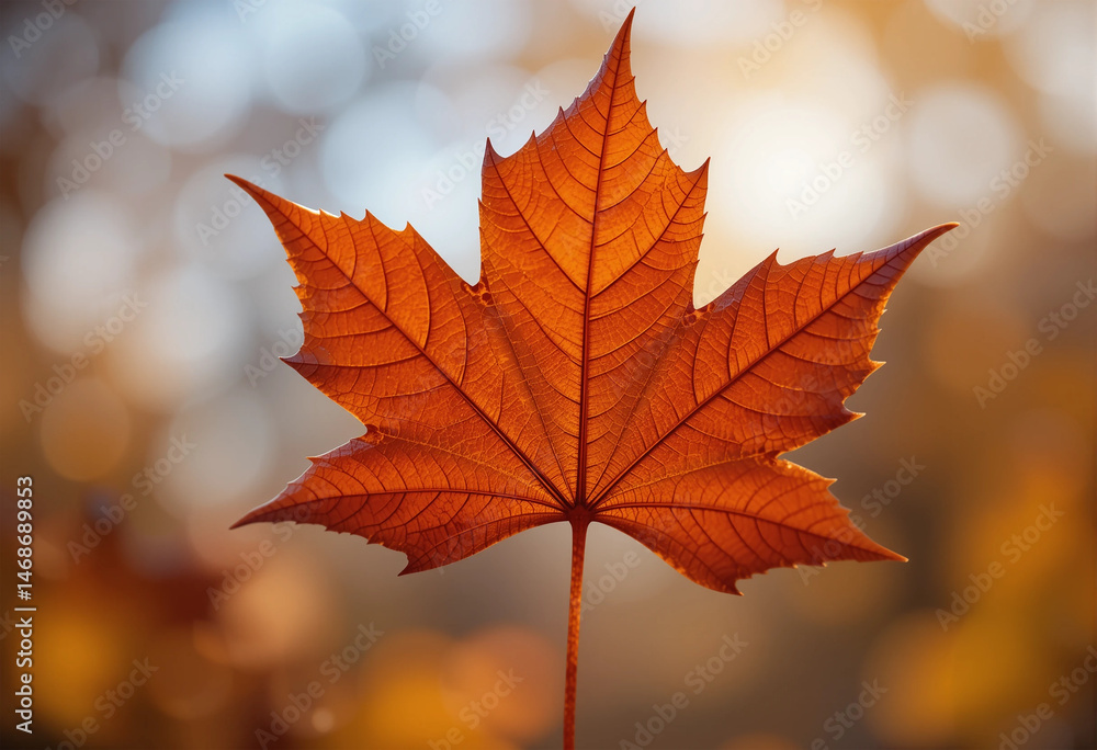 Golden Autumn: Maple Leaves Floating in the Fall Breeze Golden Autumn: Maple Leaves Floating in the Fall Breeze
