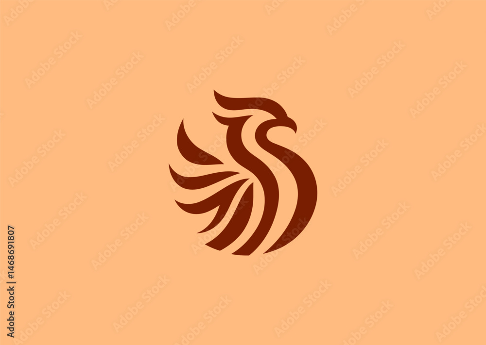 Phoenix logo for rebirth, power, or mythical-themed branding. Phoenix logo for rebirth, power, or mythical-themed branding.