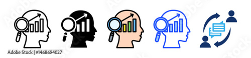 Analytical Skills Icon Collection With Multiple Styles