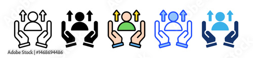 Leadership Empowerment Icon Collection With Multiple Styles