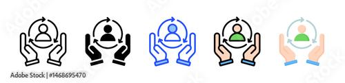 Customer Retention Icon Collection With Multiple Styles
