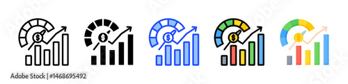 Sales Performance Icon Collection With Multiple Styles