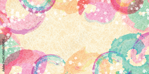 グラデーション　カラフル　水彩　模様　背景