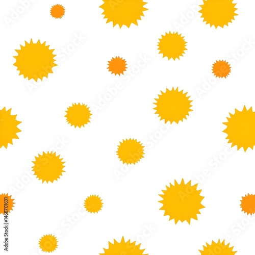 Seamless pattern of suns