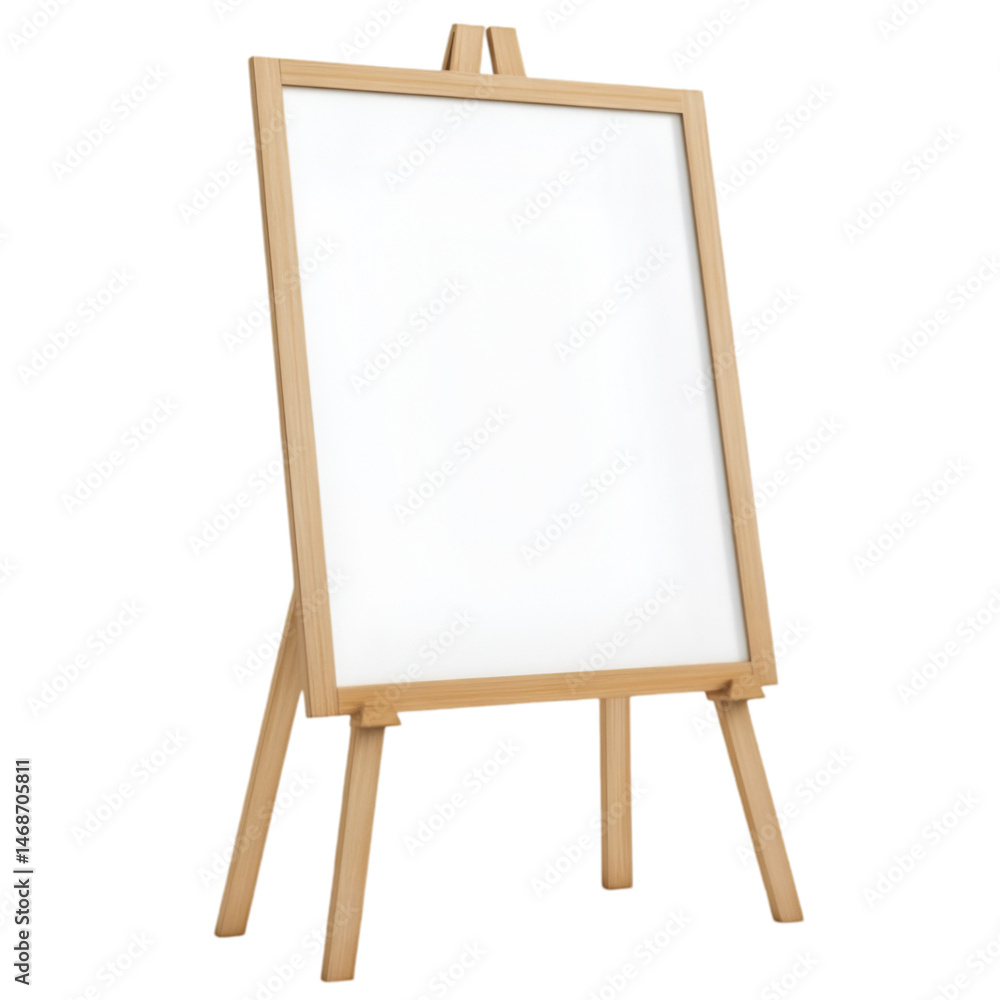Blank whiteboard easel wooden frame studio shot Blank whiteboard easel wooden frame studio shot