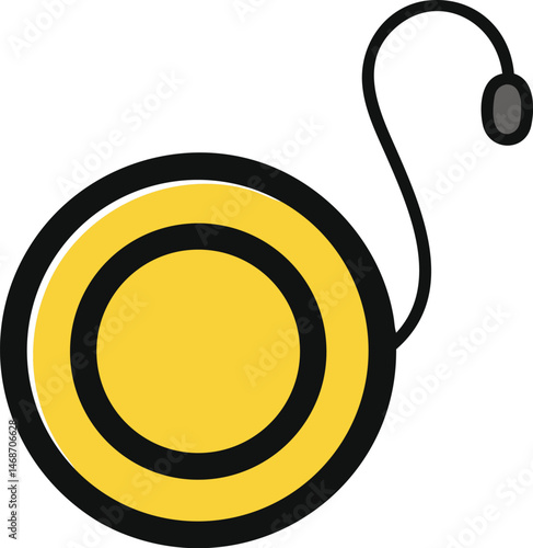 Yellow Object with a String Attached to It