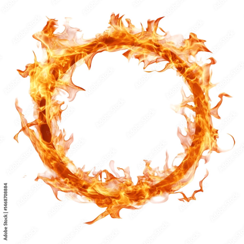 Fiery Ring of Burning Flames Abstract Art Design, Fiery Ring of Burning Flames Abstract Art Design,