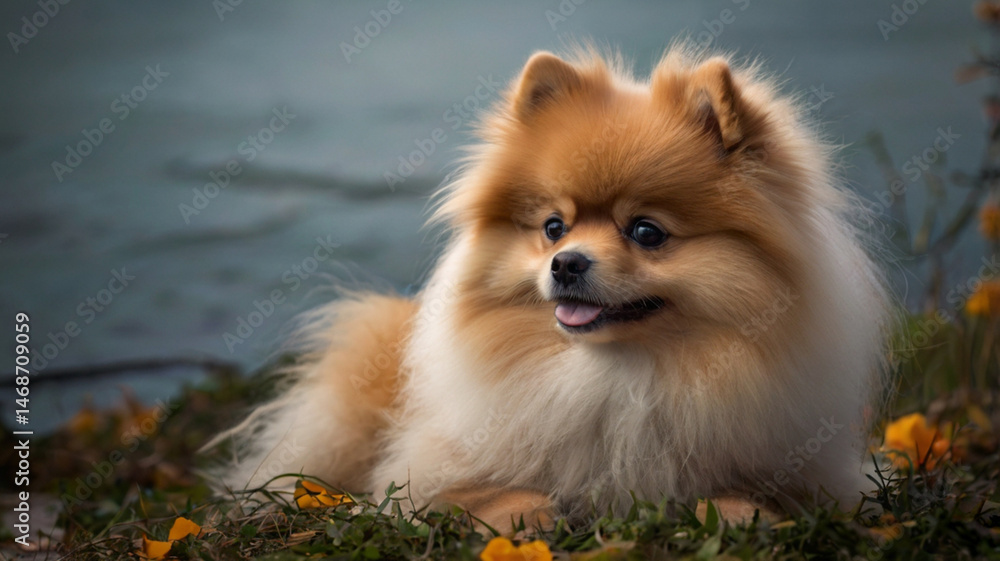Obraz premium pomeranian dog portrait