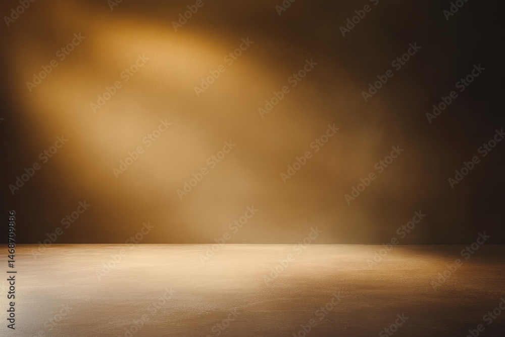 Warm-toned, smoky studio background with dramatic lighting