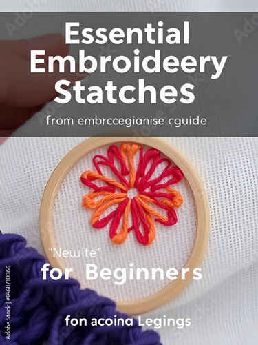 Plakat Essential Embroidery Stitches: A Visual Guide for Beginners