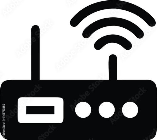 a wifi router silhouette