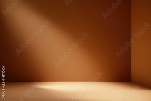 Warm-toned room corner bathed in sunlight