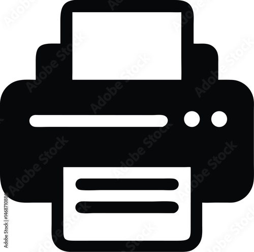Silhouette of a printing machine