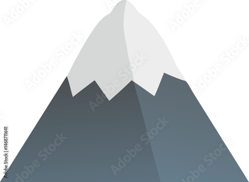 Snowy peak on a mountain at day