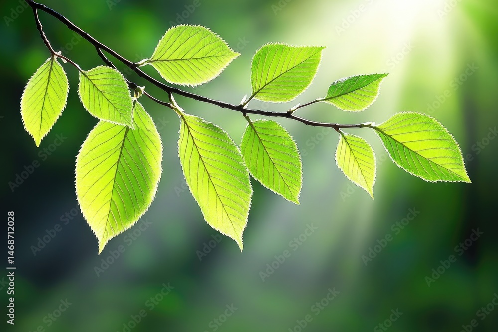 Fresh spring leaves bathed in sunlight (2) Fresh spring leaves bathed in sunlight (2)