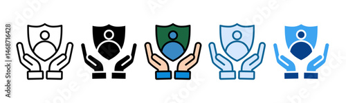 Consumer Protection Icon Set Multiple Style Collection