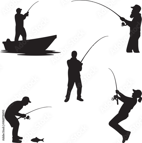 "Fish Hunting Silhouette | Fishing Scene Vector Art"

"Fishing Vector Design | Hunter and Fish Clipart"

"Fish Catching Scene | Outdoor Hunting Illustration"

"Fishing Rod Silhouette | Fisherman with 