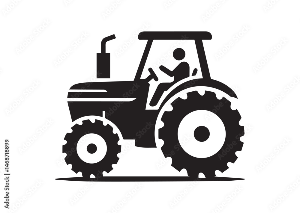 Tractor Silhouette Vector Tractor Silhouette Vector