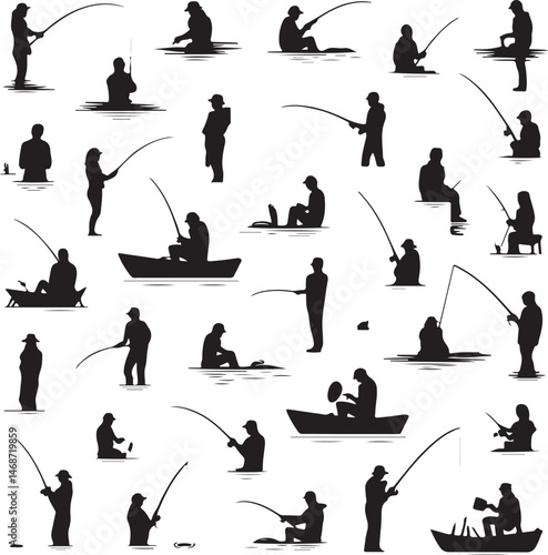 "Fish Hunting Silhouette | Fishing Scene Vector Art"

"Fishing Vector Design | Hunter and Fish Clipart"

"Fish Catching Scene | Outdoor Hunting Illustration"

"Fishing Rod Silhouette | Fisherman with 