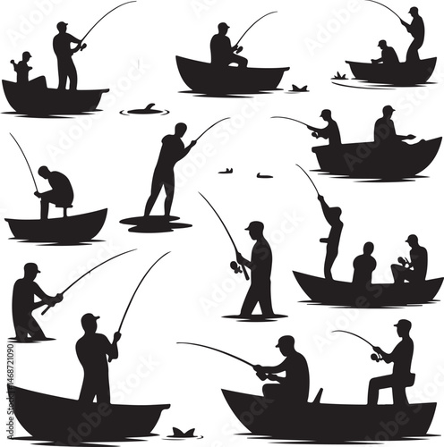 "Fish Hunting Silhouette | Fishing Scene Vector Art"

"Fishing Vector Design | Hunter and Fish Clipart"

"Fish Catching Scene | Outdoor Hunting Illustration"

"Fishing Rod Silhouette | Fisherman with 